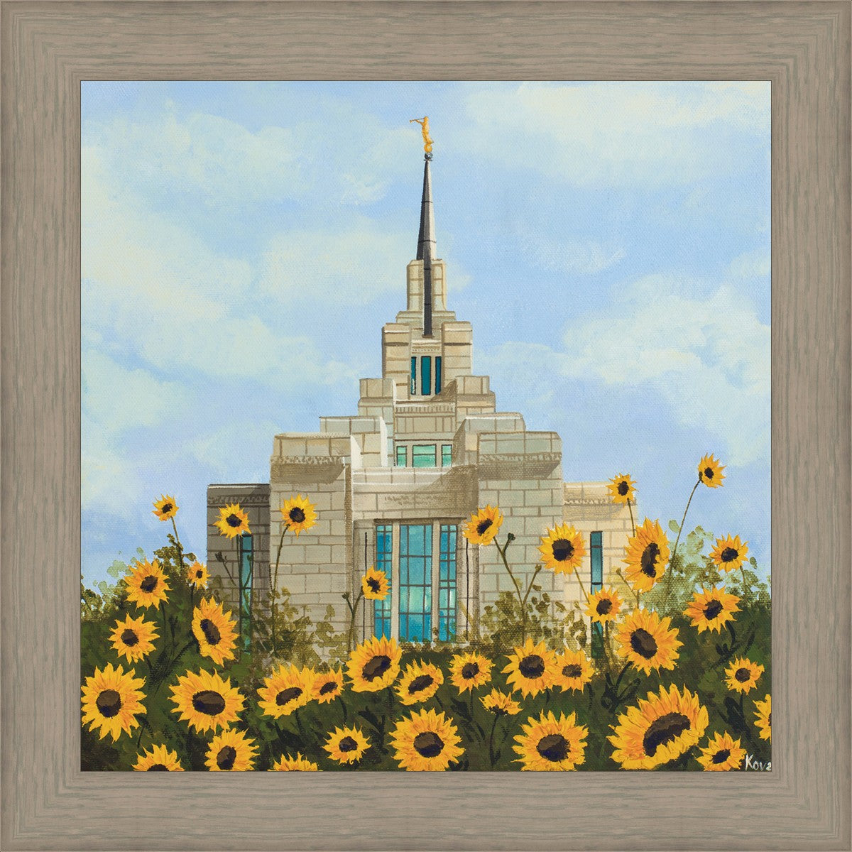 Kyiv Temple with Sunflowers