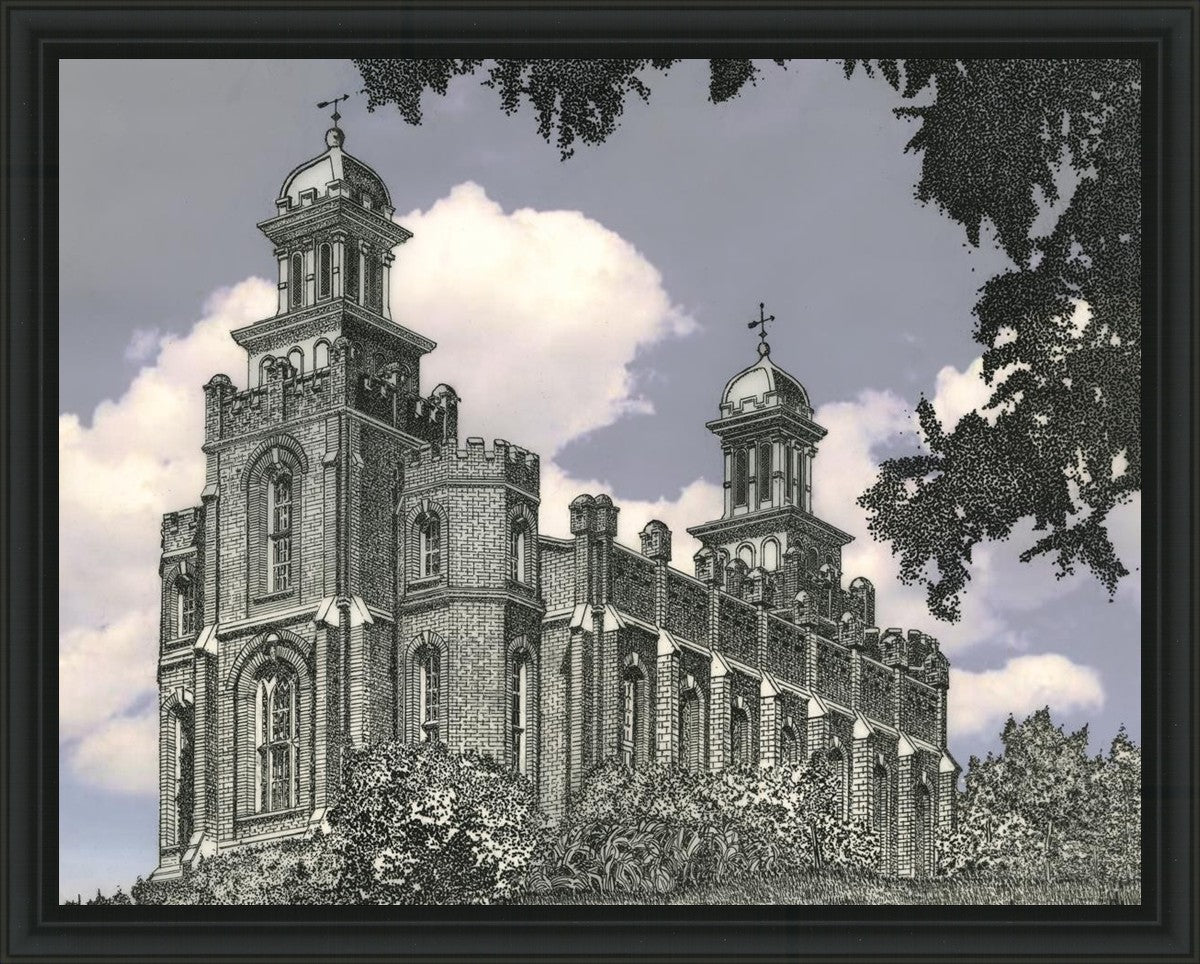 Logan Utah Temple - Grey Sky