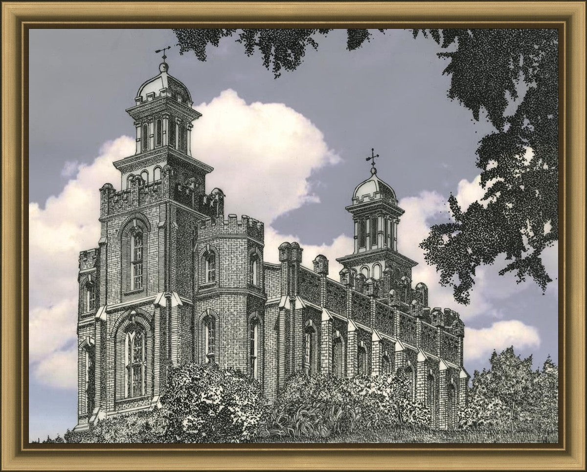 Logan Utah Temple - Grey Sky