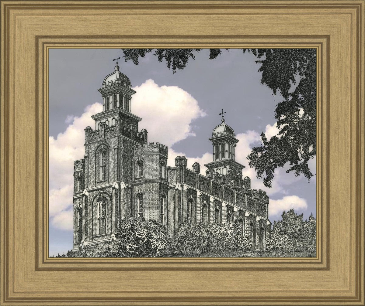 Logan Utah Temple - Grey Sky