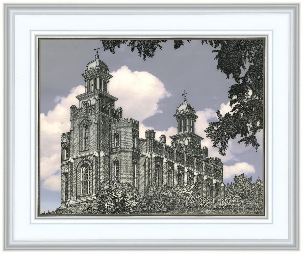 Logan Utah Temple - Grey Sky