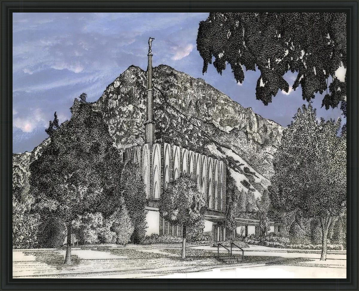 Provo Utah Temple - Blue Sky
