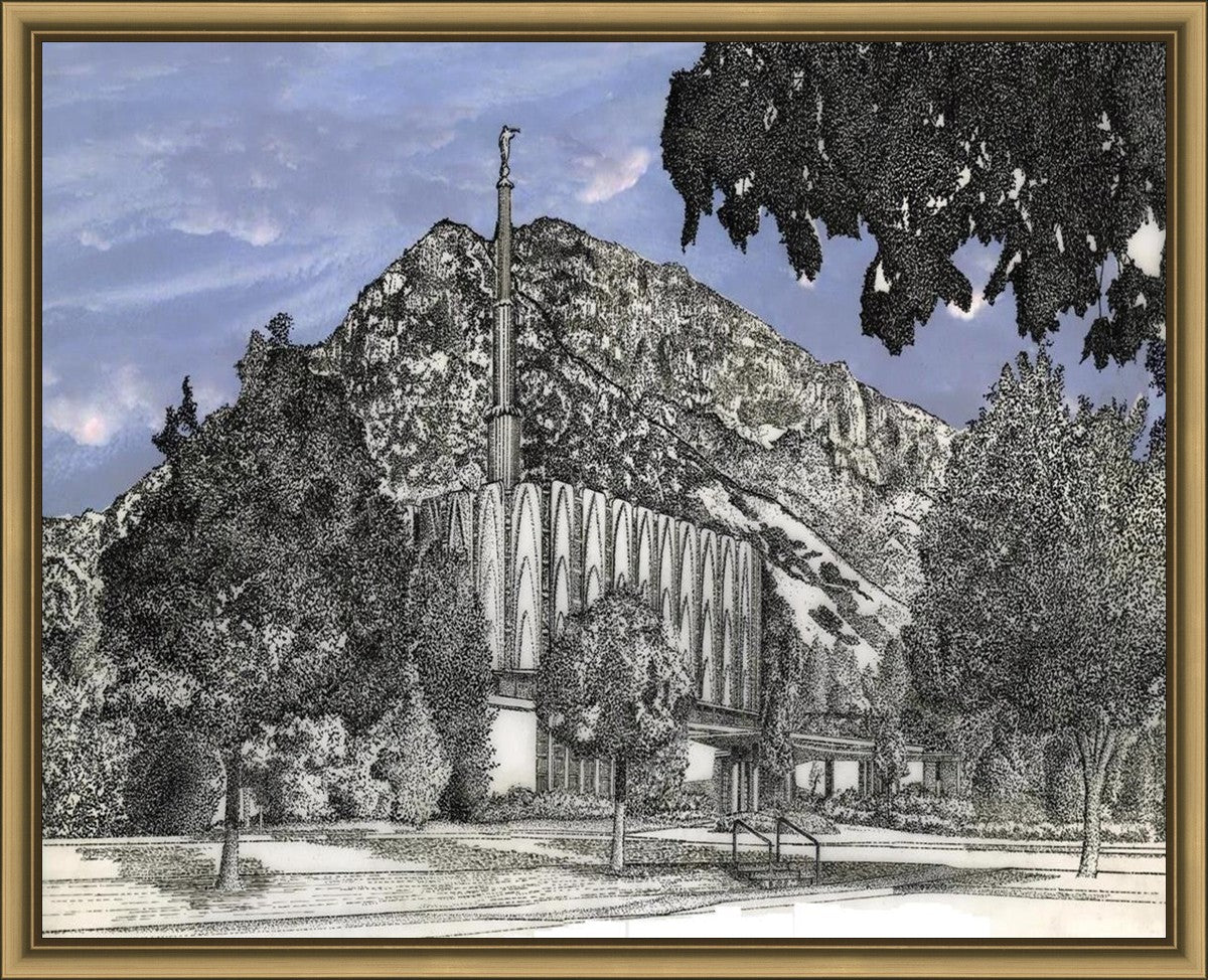 Provo Utah Temple - Blue Sky