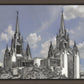 San Diego California Temple - Grey Sky