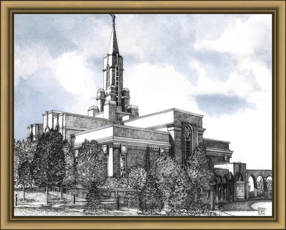 Bountiful Utah Temple - Blue Sky