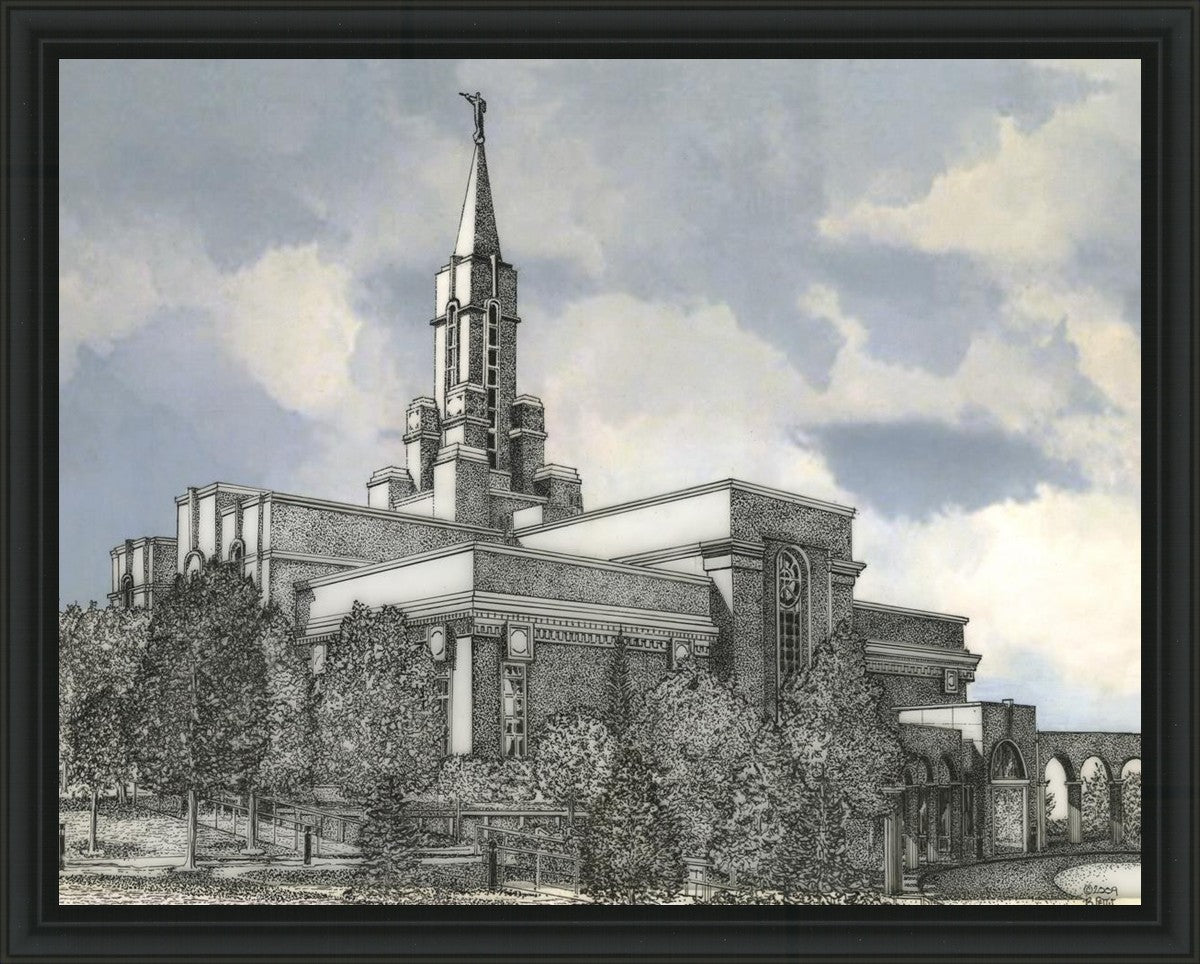 Bountiful Utah Temple - Grey Sky