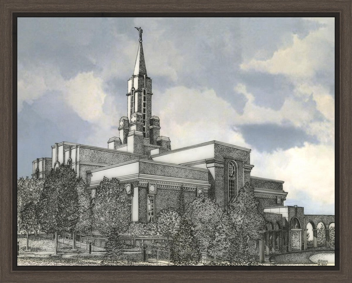 Bountiful Utah Temple - Grey Sky