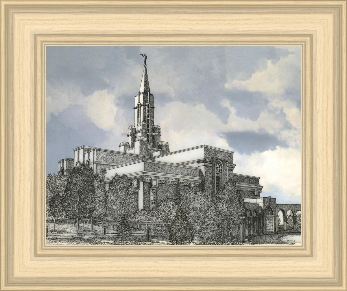 Bountiful Utah Temple - Grey Sky