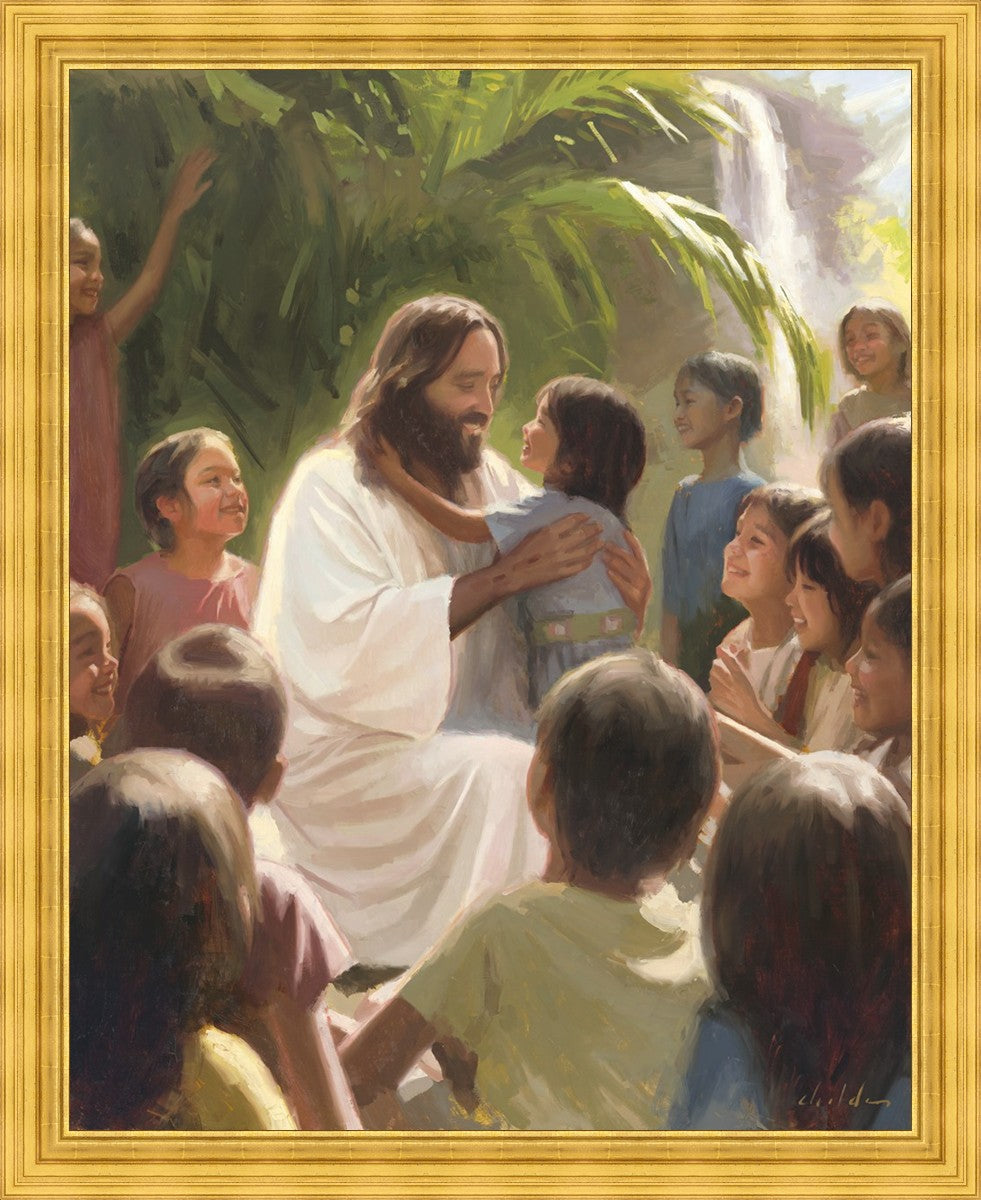 And He Took Their Little Children One by One Large Wall Art