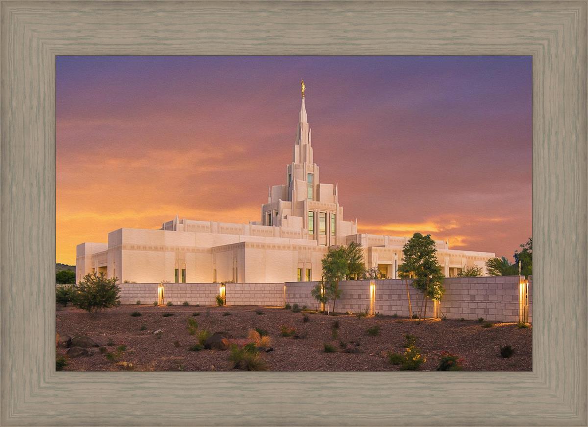 Phoenix Temple Sunset