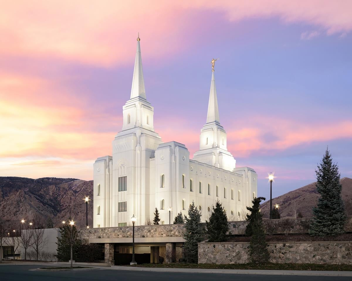 Brigham City Pastel Sunset Gallery Wrap