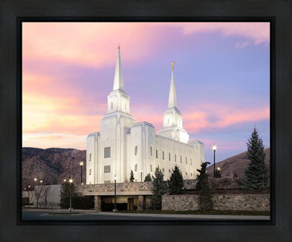 Brigham City Pastel Sunset Gallery Wrap