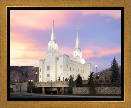 Brigham City Pastel Sunset Gallery Wrap