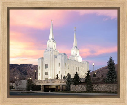 Brigham City Pastel Sunset Gallery Wrap