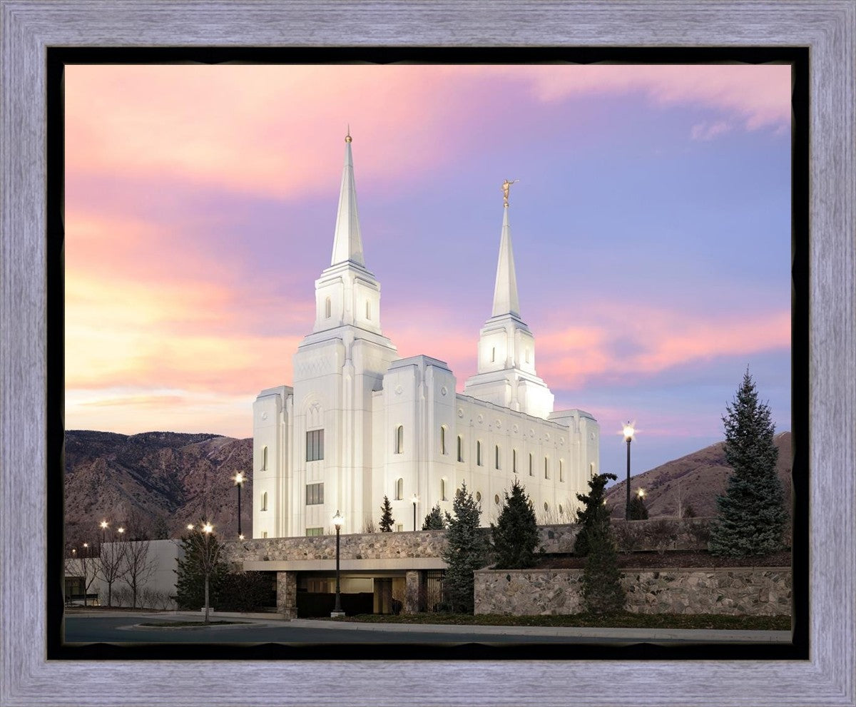 Brigham City Pastel Sunset Gallery Wrap