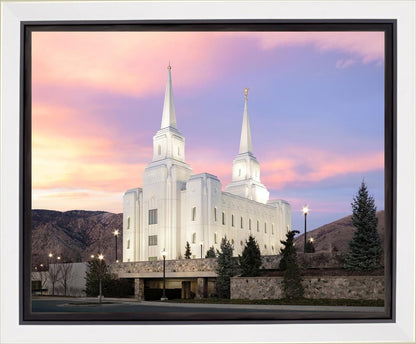 Brigham City Pastel Sunset Gallery Wrap