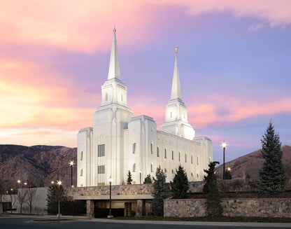 Brigham City Pastel Sunset Gallery Wrap