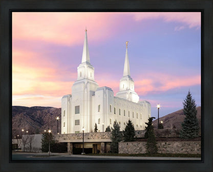 Brigham City Pastel Sunset Gallery Wrap