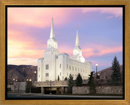 Brigham City Pastel Sunset Gallery Wrap