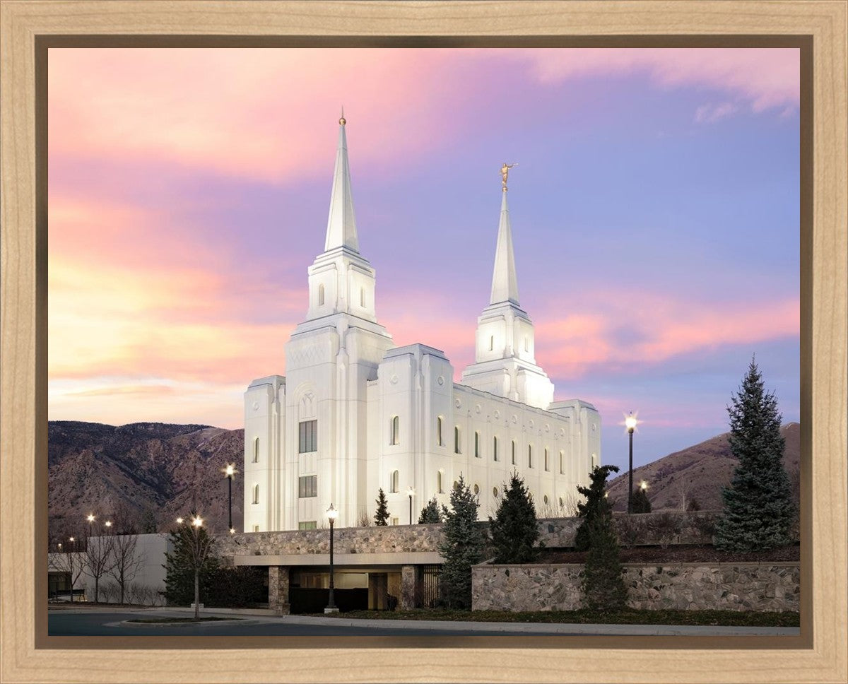 Brigham City Pastel Sunset Gallery Wrap