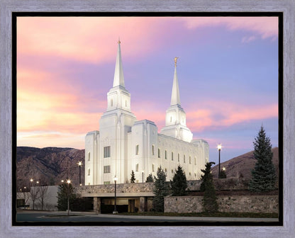 Brigham City Pastel Sunset Gallery Wrap