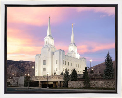 Brigham City Pastel Sunset Gallery Wrap