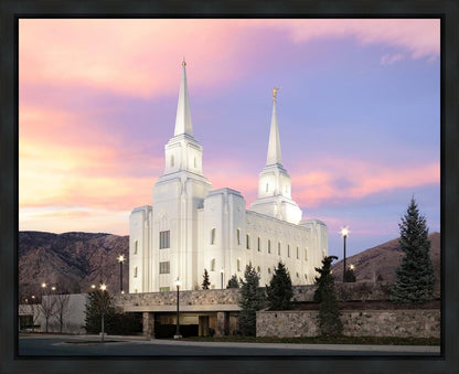 Brigham City Pastel Sunset Gallery Wrap