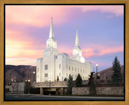 Brigham City Pastel Sunset Gallery Wrap