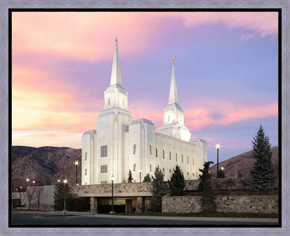 Brigham City Pastel Sunset Gallery Wrap