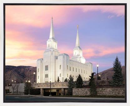 Brigham City Pastel Sunset Gallery Wrap