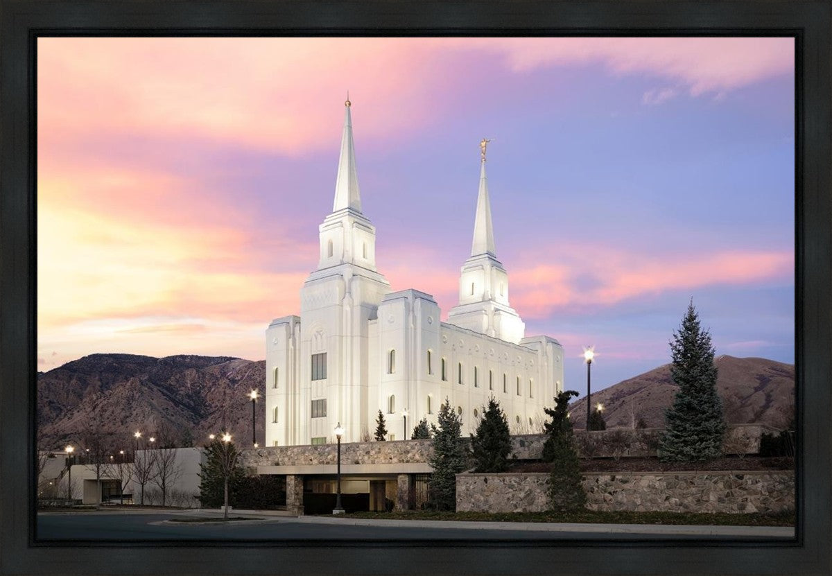 Brigham City Pastel Sunset Gallery Wrap