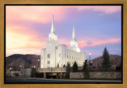 Brigham City Pastel Sunset Gallery Wrap