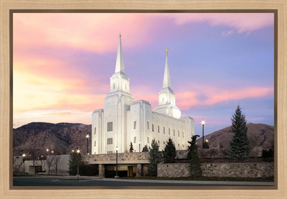 Brigham City Pastel Sunset Gallery Wrap