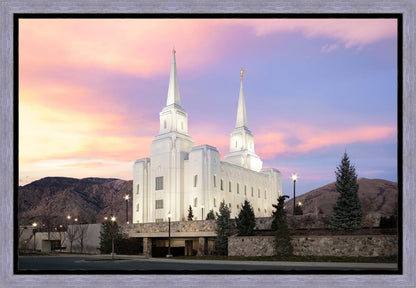 Brigham City Pastel Sunset Gallery Wrap