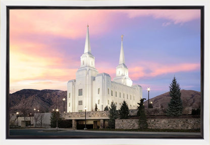 Brigham City Pastel Sunset Gallery Wrap