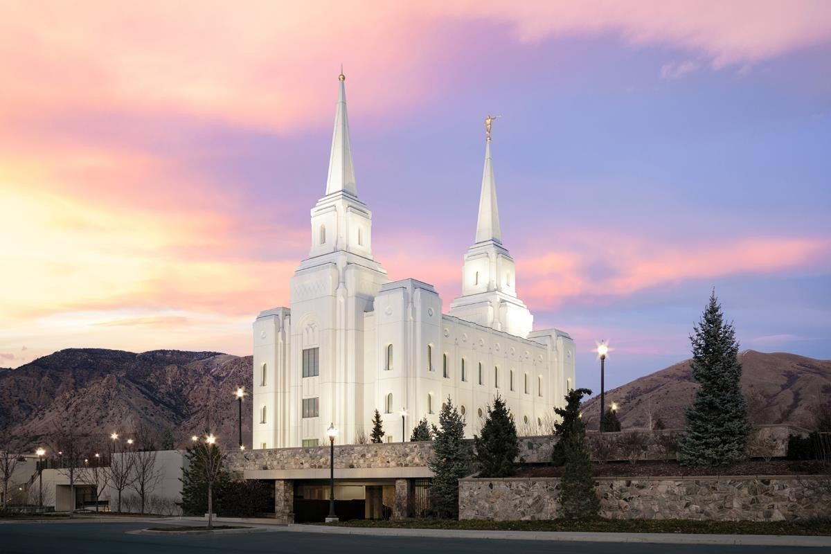 Brigham City Pastel Sunset Gallery Wrap