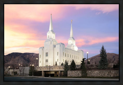 Brigham City Pastel Sunset Gallery Wrap