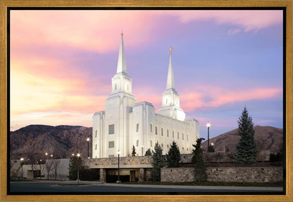 Brigham City Pastel Sunset Gallery Wrap