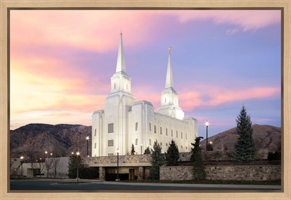 Brigham City Pastel Sunset Gallery Wrap