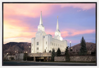 Brigham City Pastel Sunset Gallery Wrap