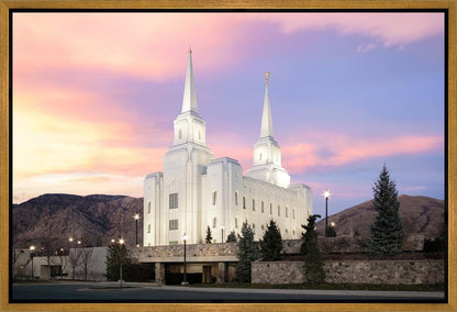 Brigham City Pastel Sunset Gallery Wrap