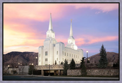 Brigham City Pastel Sunset Gallery Wrap