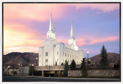 Brigham City Pastel Sunset Gallery Wrap