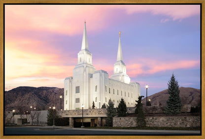 Brigham City Pastel Sunset Gallery Wrap