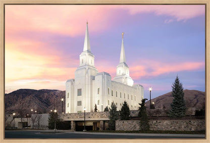Brigham City Pastel Sunset Gallery Wrap