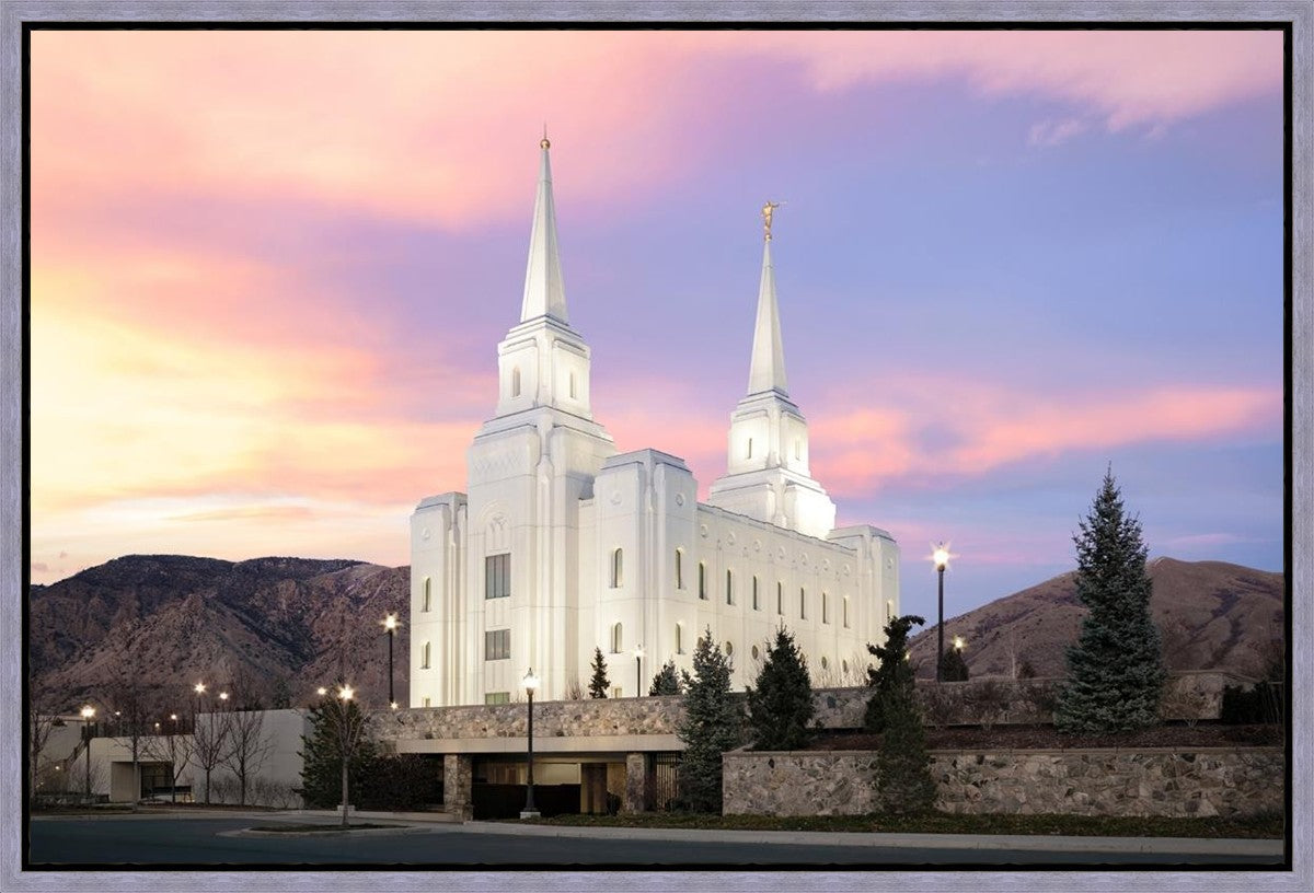 Brigham City Pastel Sunset Gallery Wrap