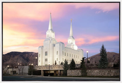 Brigham City Pastel Sunset Gallery Wrap