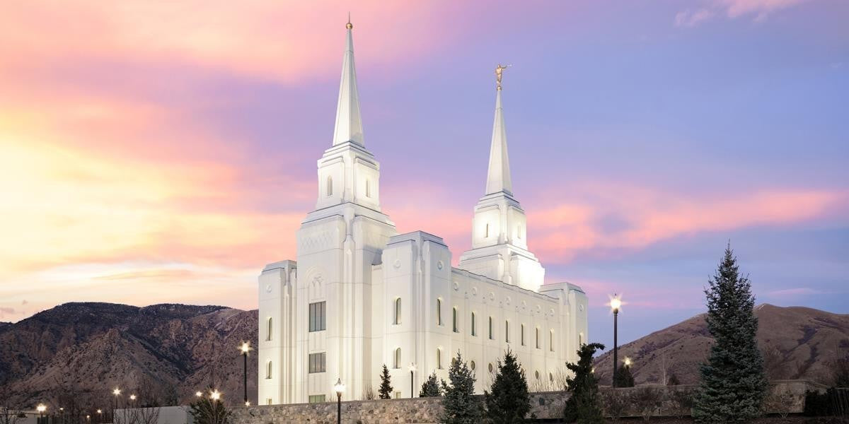 Brigham City Pastel Sunset Gallery Wrap
