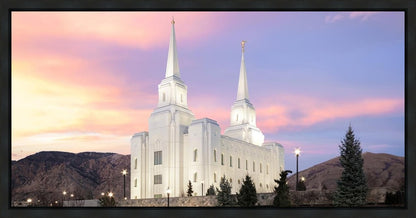 Brigham City Pastel Sunset Gallery Wrap