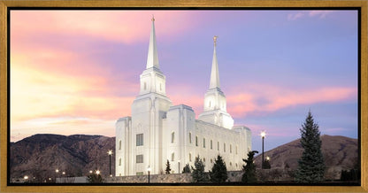 Brigham City Pastel Sunset Gallery Wrap